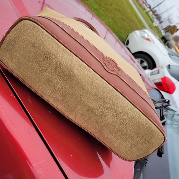 Vintage esprit leather satchel bag purse - Picture 5 of 12